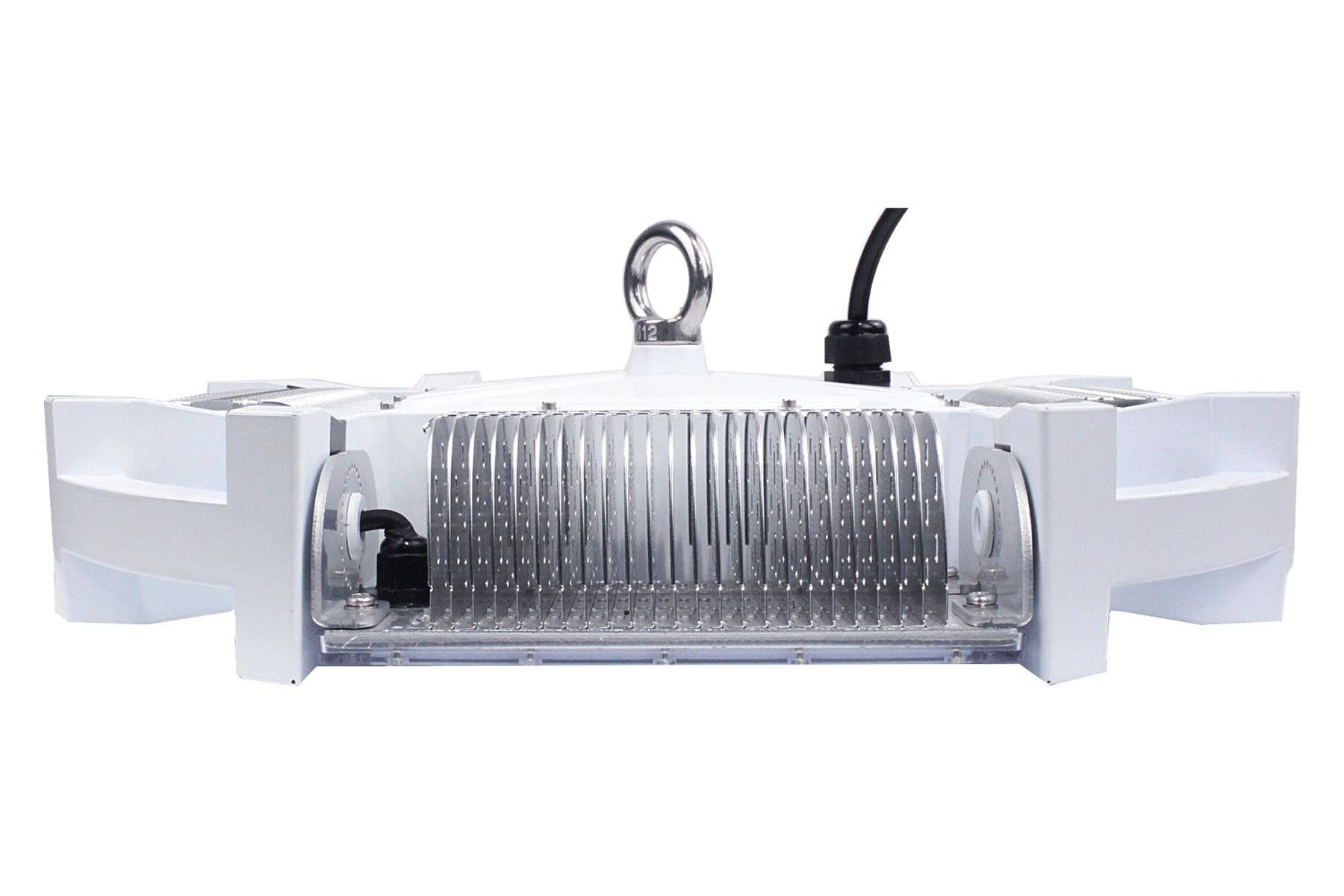 Zijaanzicht op de koelribben van één LED Spreader unit