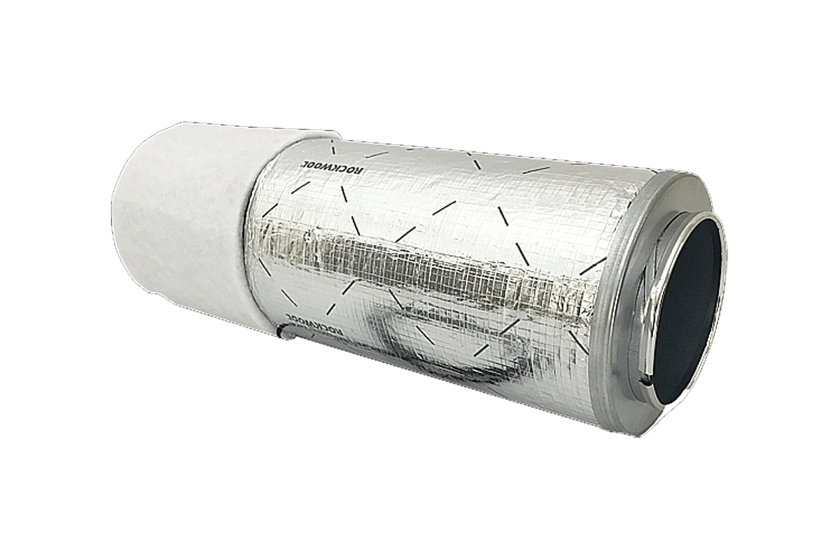 Afzuiging met fan en filter en geluidsdemper