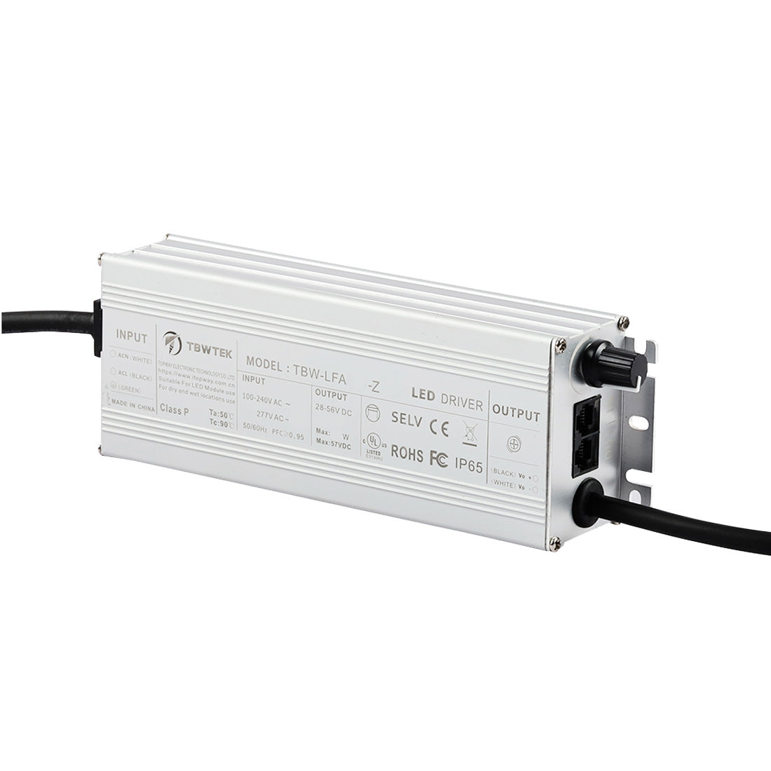 Zilverkleurige LED Driver met dimknop en 2 stuks RJ12 poorten