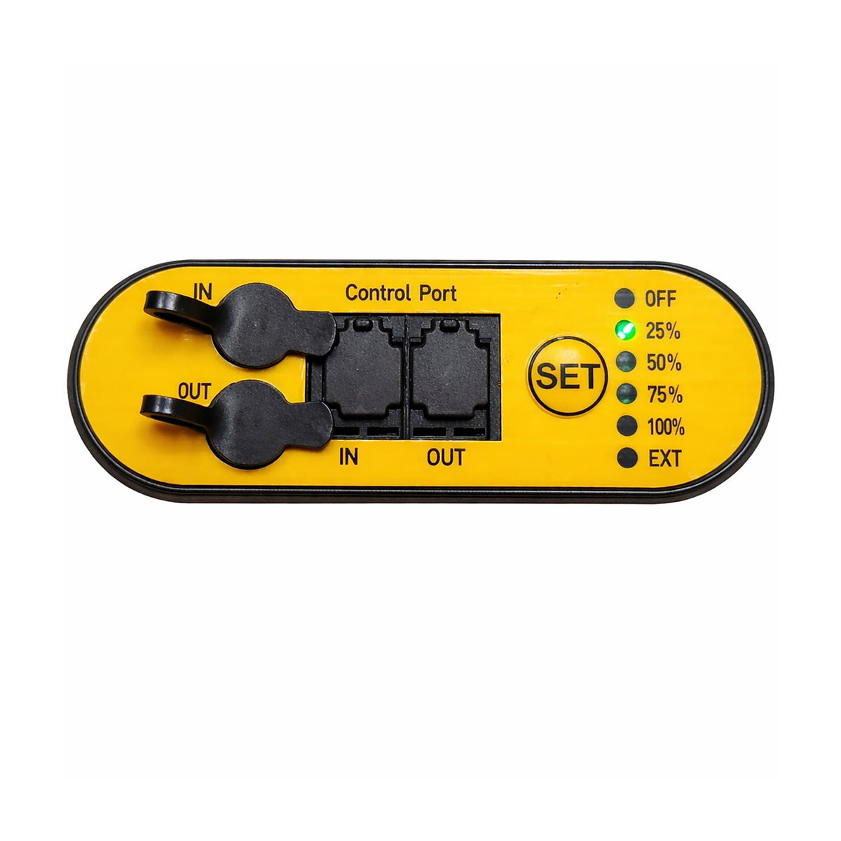 Control Panel bedieningspaneel van 720W Spectrabox PRO met 25% tot 100% LED dimmer en RJ poorten.