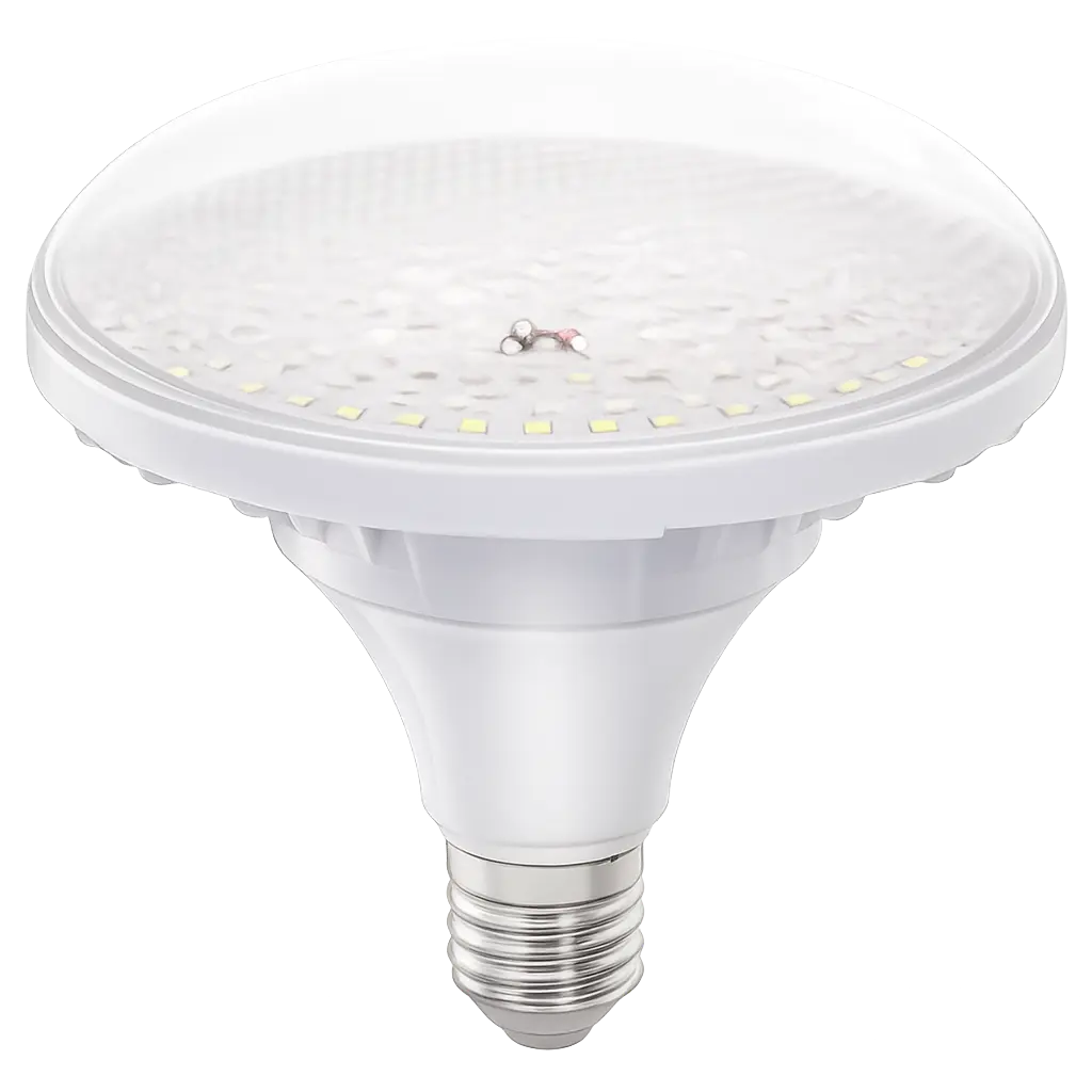 25W LED spot met transparante bolle lens afdekkap.