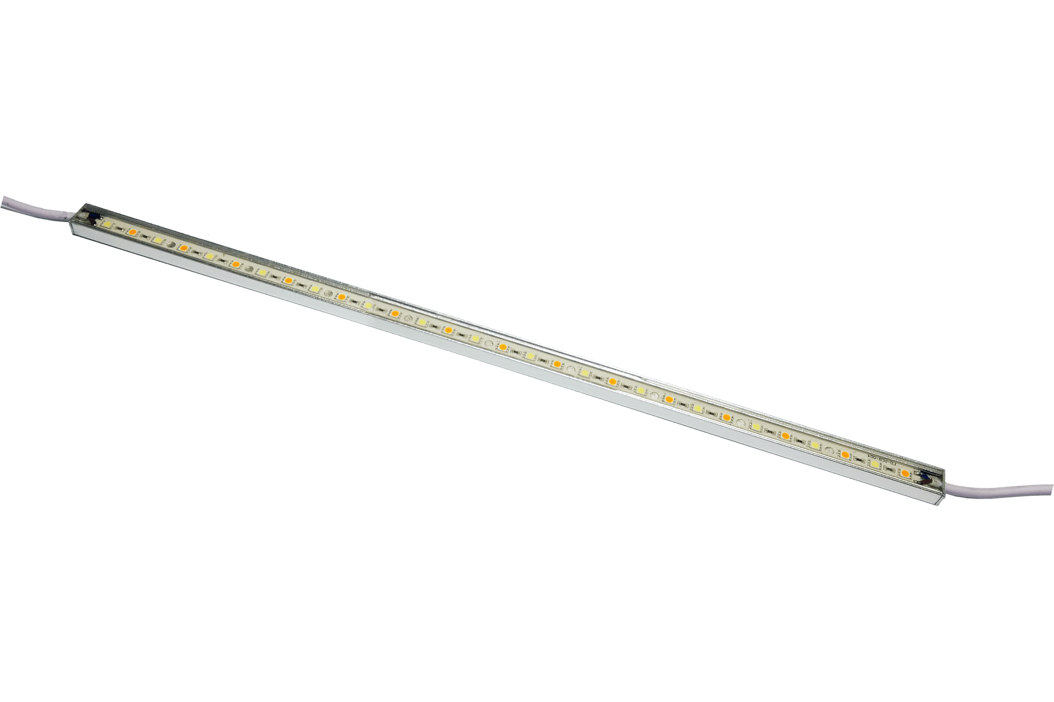 Lange smalle LED strip met aan beide zijden een snoer