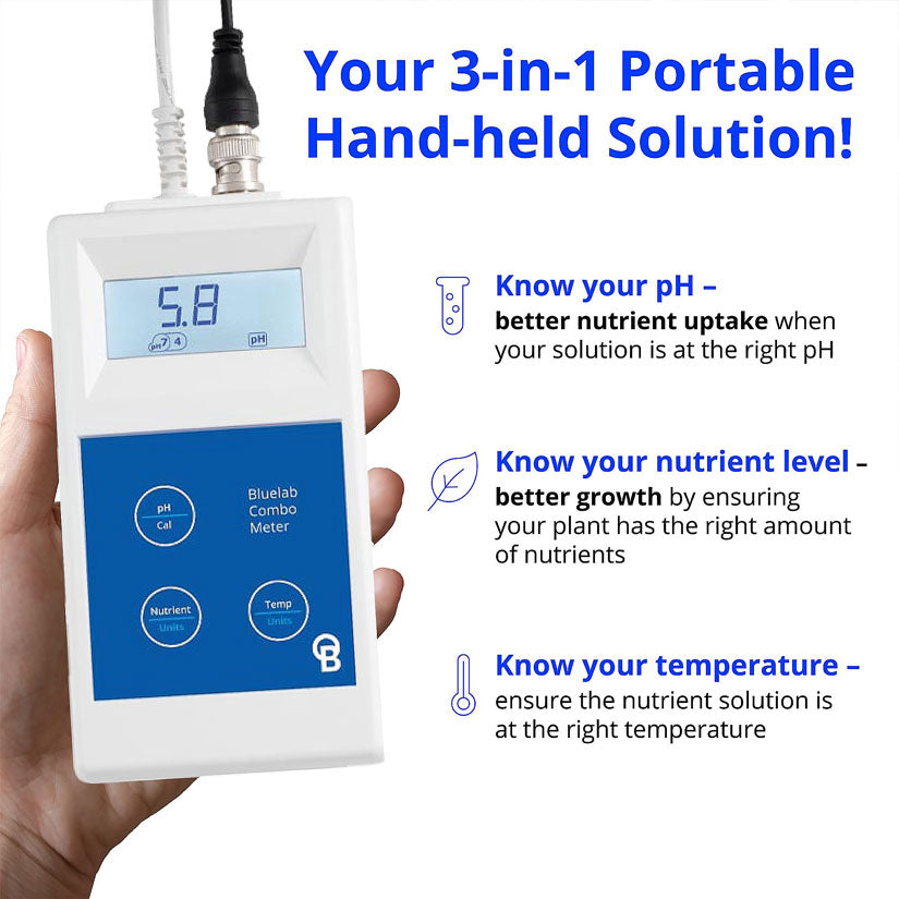 Bluelab 3-in-1 portable hand-held solution