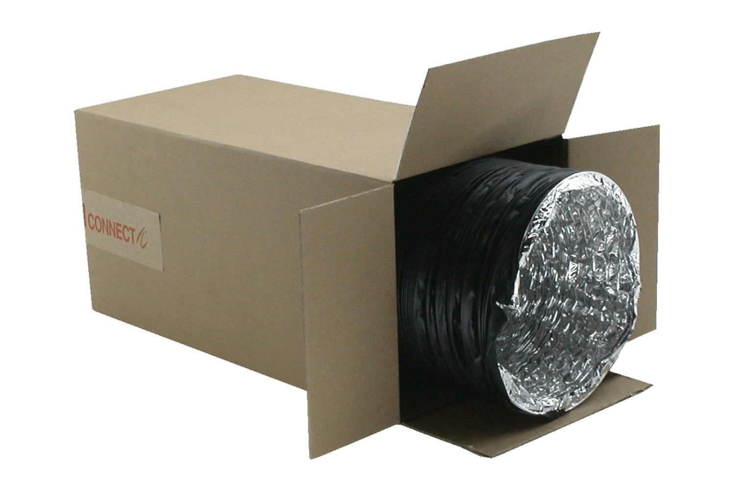 luchtslang in bruine doos