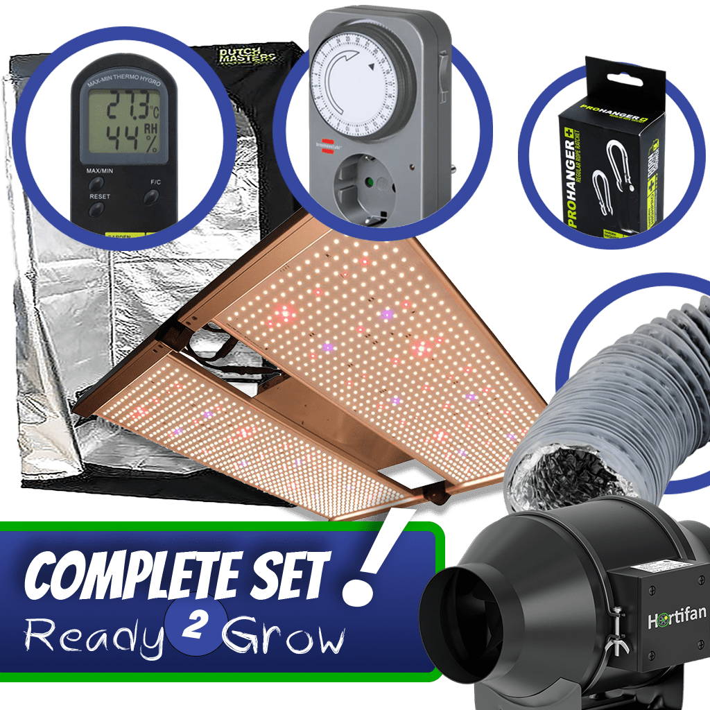 Apparatuur om mee te kweken zoals kweeklamp en kweektent